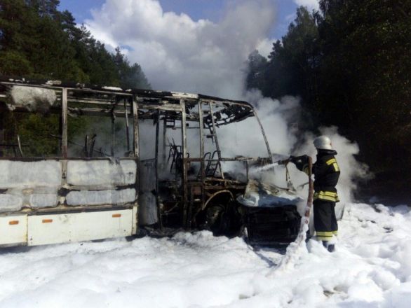 Автобус с пассажирами загорелся по пути в Арзамас: есть жертвы - фото 2