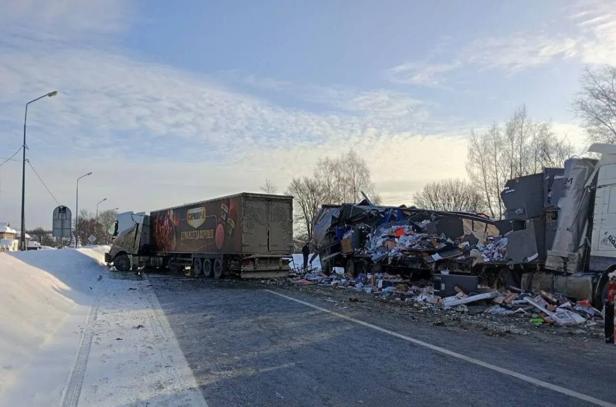 Жесткое ДТП с фурами случилось на трассе М-7 в Нижегородской области - фото 1