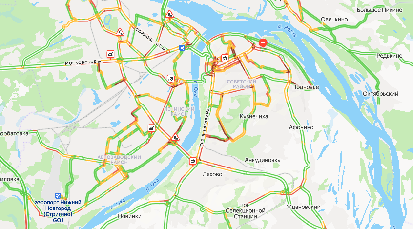 Восьмибалльные пробки сковали Нижний Новгород вечером 25 февраля - фото 1