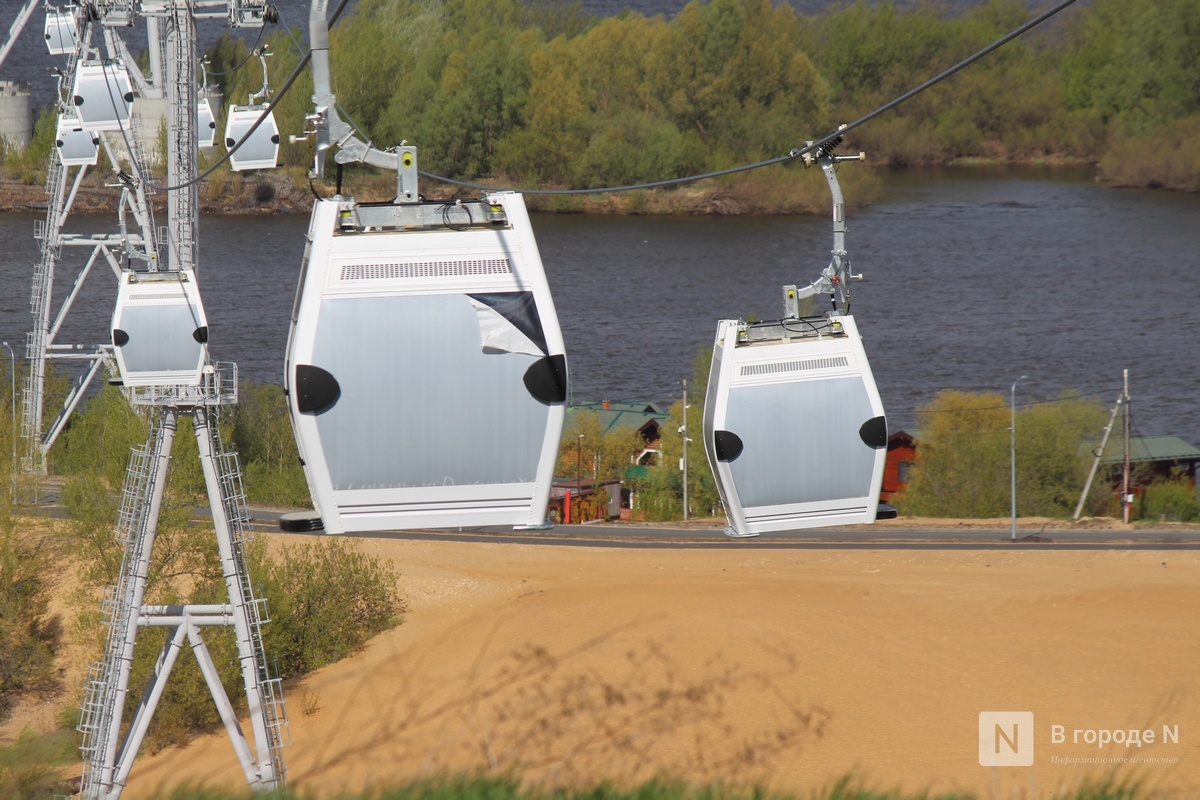 Нижегородская канатная дорога приостановила работу из-за дождя - фото 1