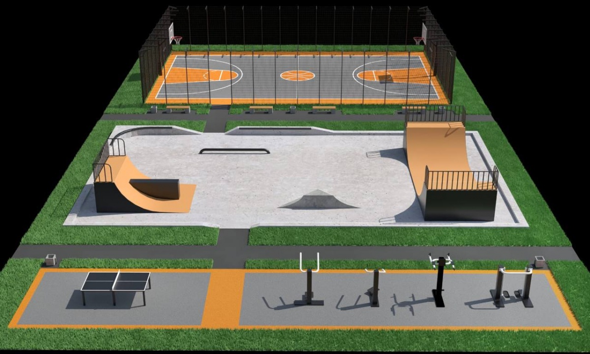 Новая скейтплощадка строится у школы в Щербинках-1 - фото 1