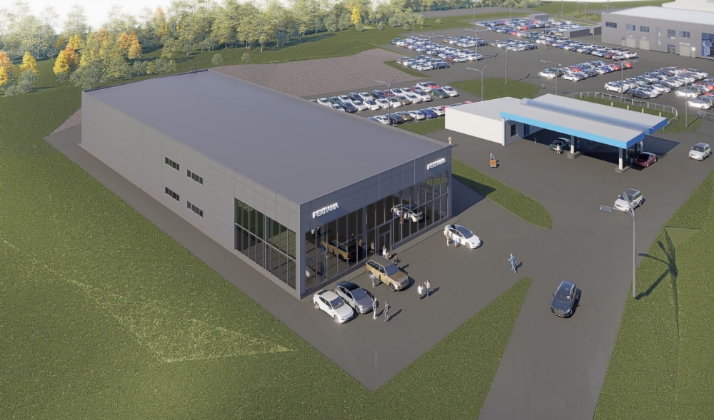 Опубликованы эскизы нового автоцентра на проспекте Гагарина - фото 1