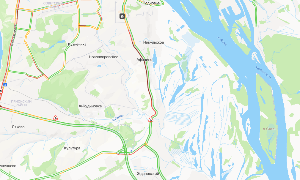 Гигантская пробка образовалась на выезде из Нижнего Новгорода - фото 1