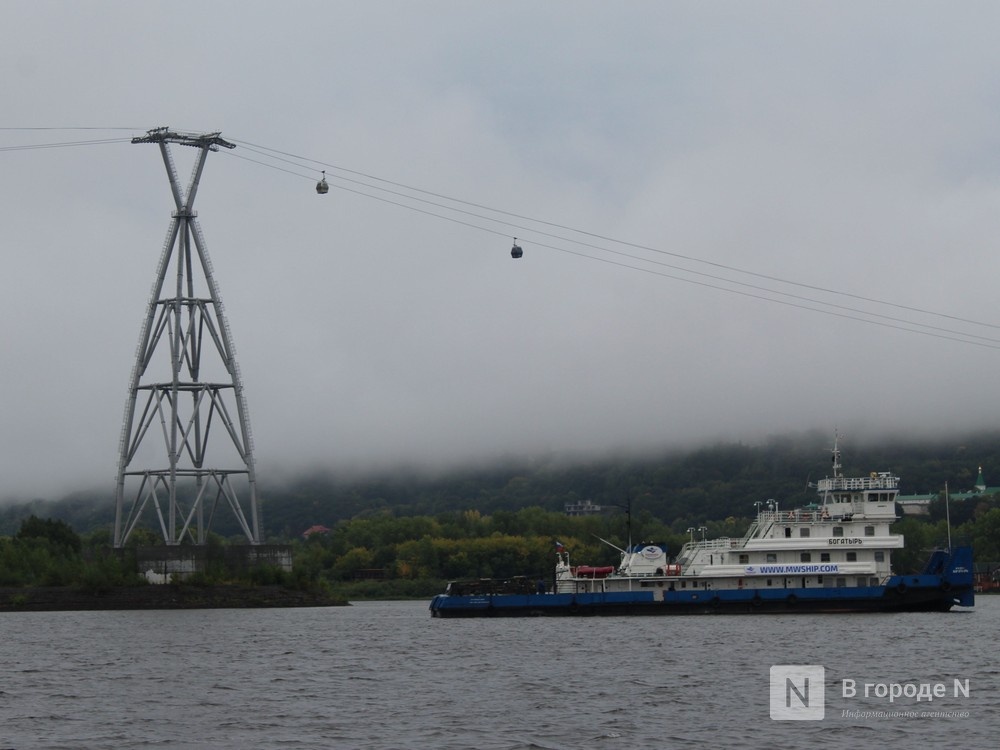 Нижегородская канатная дорога остановлена из-за штормового ветра - фото 1